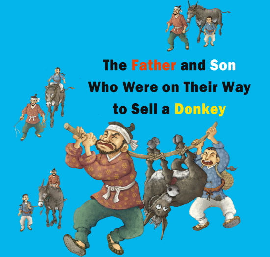 The Father and Son Who Were on Their Way to Sell a Donkey